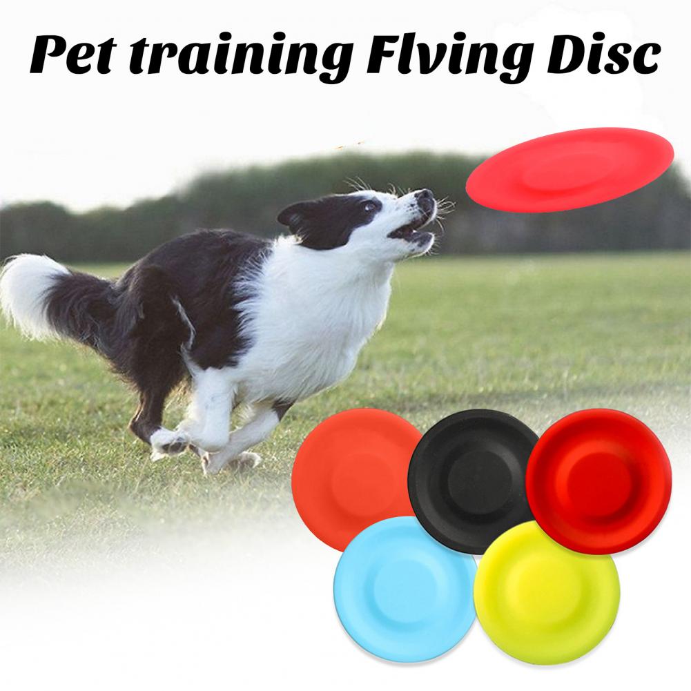 Flying Disc Dog Training Toy - Pet Dog Flying Disk Toy，Silica Gel，Mini，Bite