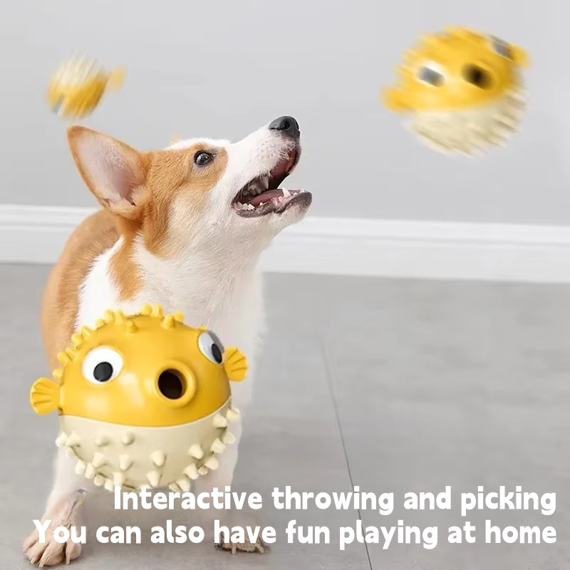 Interactive Bouncing Fish Trea - огляд і ціна Rubber Treat Dispensing Dog Toy