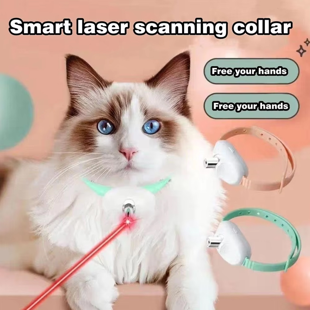 Smart LED Laser Cat Collar Toy - огляд і ціна Laser Pointer Cat Toy Automatic