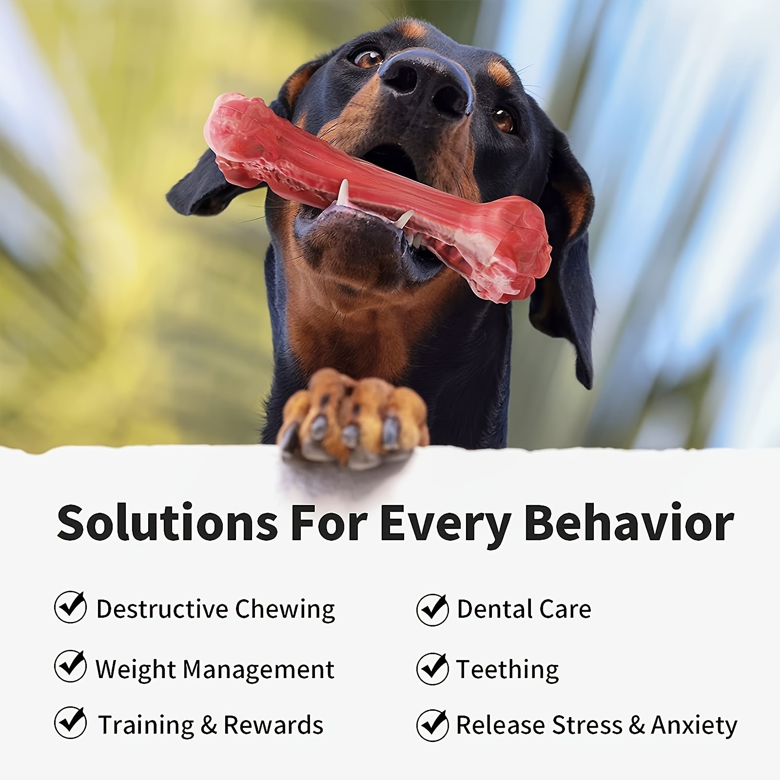 Silicone Dog Bite Toy, Natural - огляд і ціна Indestructible Dog Chew Toy