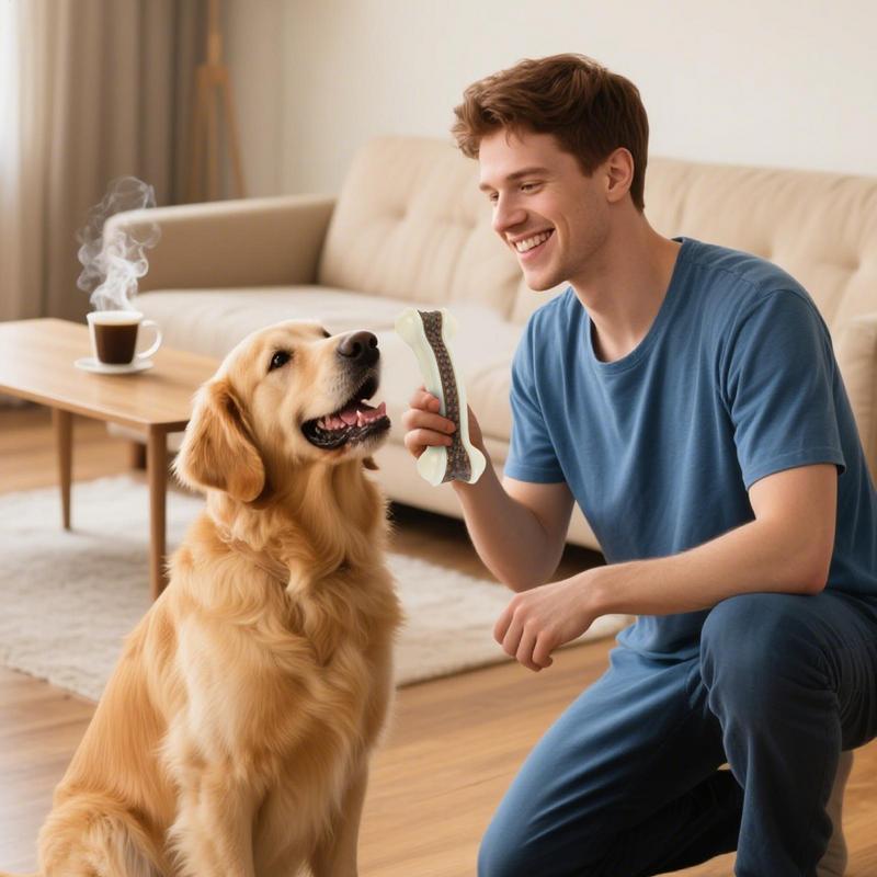 Dog Bone Toy Interactive Clean - огляд і ціна Teeth Cleaning Dog Chew Bone
