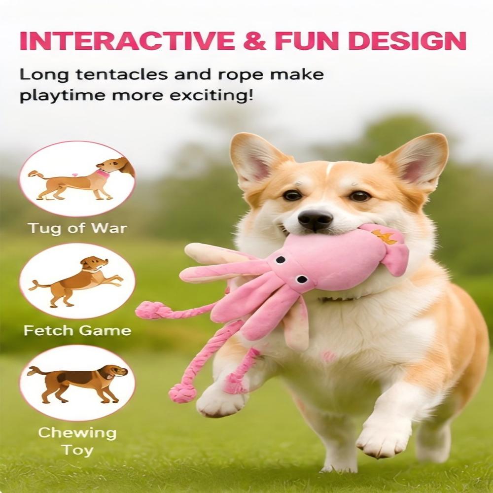 Giant Plush Octopus Dog Chew T - огляд і ціна Dog Rope Toy Aggressive Chewers
