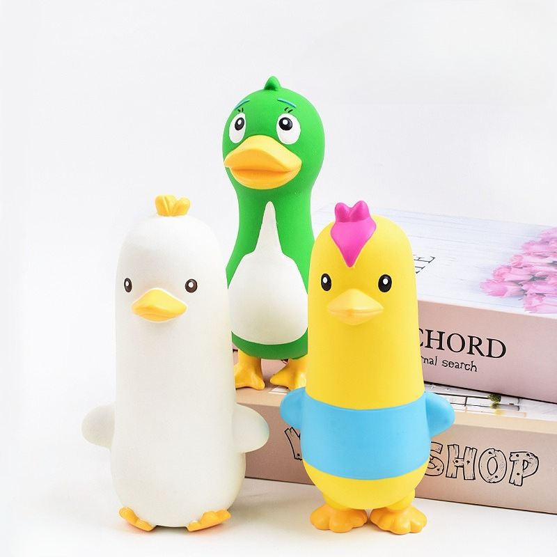 Squeaky Latex Chicken Duck Goo - огляд і ціна Interactive Squeaky Plush Dog Toy