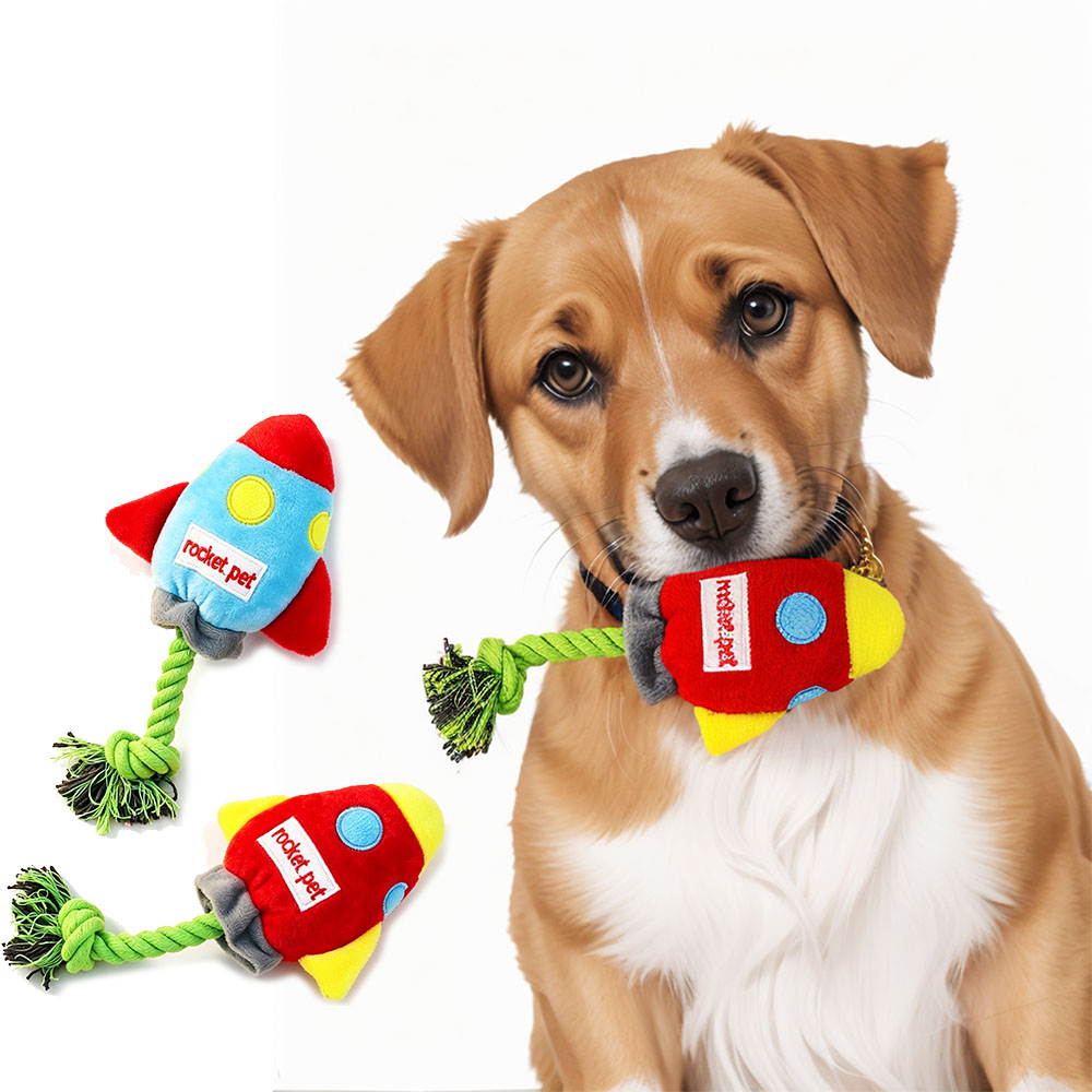 Squeaky Rocket Dog Toy, Plush  - огляд і ціна Interactive Squeaky Plush Dog Toy
