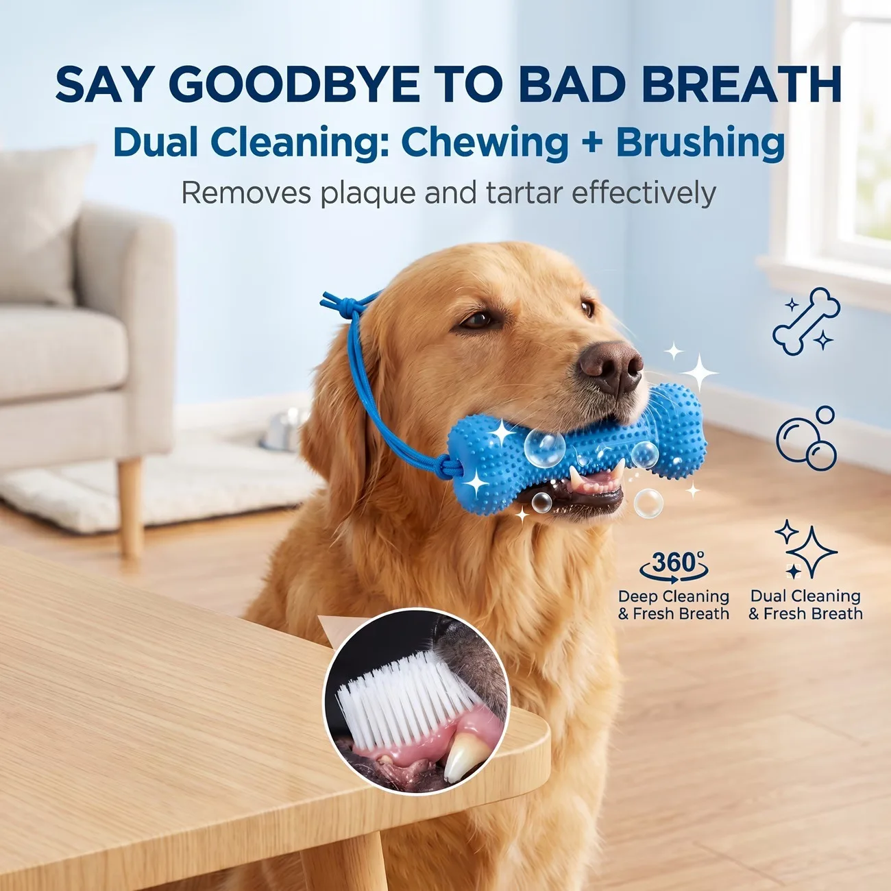 Reusable Dog Chew Toy Rubber B - огляд і ціна Teeth Cleaning Dog Chew Bone