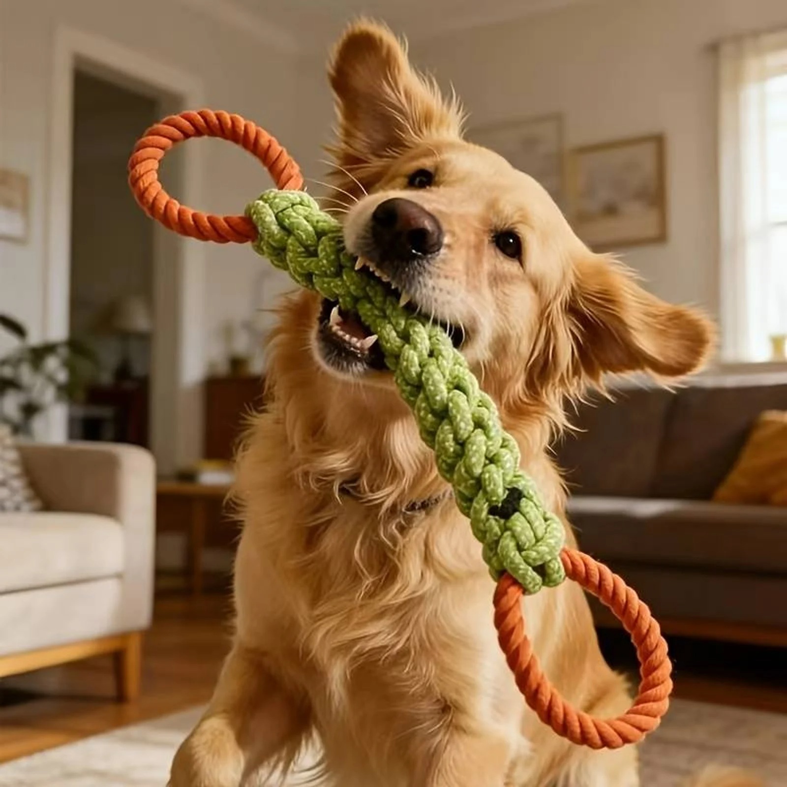 Durable Dog Rope Knot Toy, Dog - огляд і ціна Indestructible Dog Chew Toy