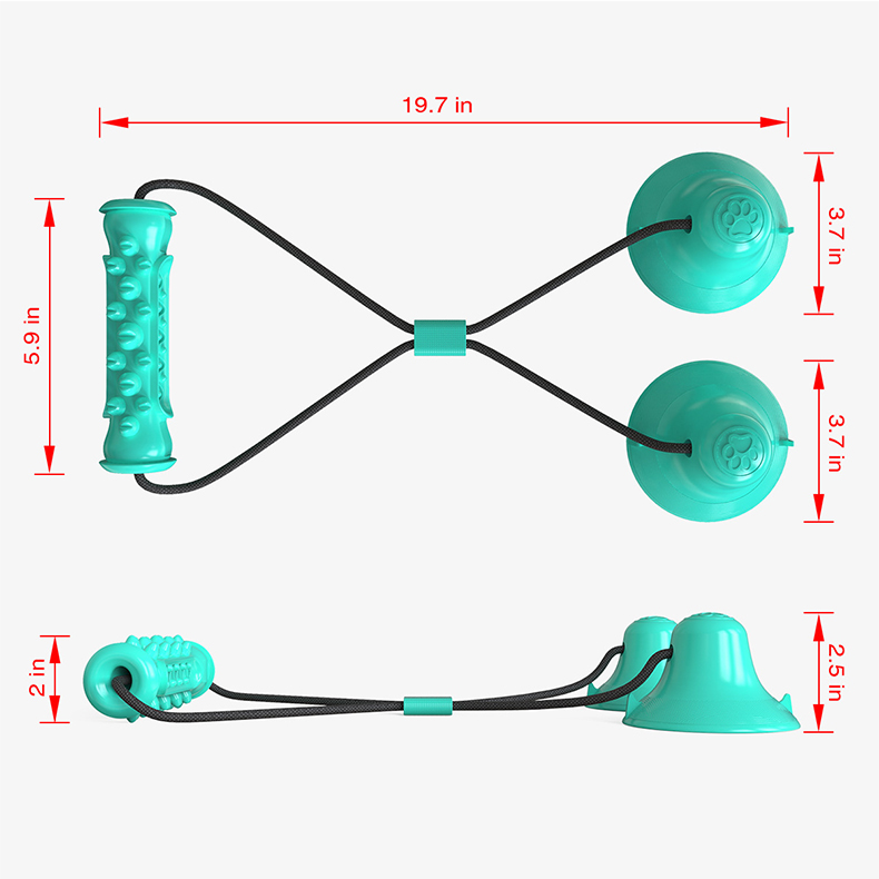 Dual Suction Cup Dog Chew Tug  - огляд і ціна Suction Cup Dog Tug Toy