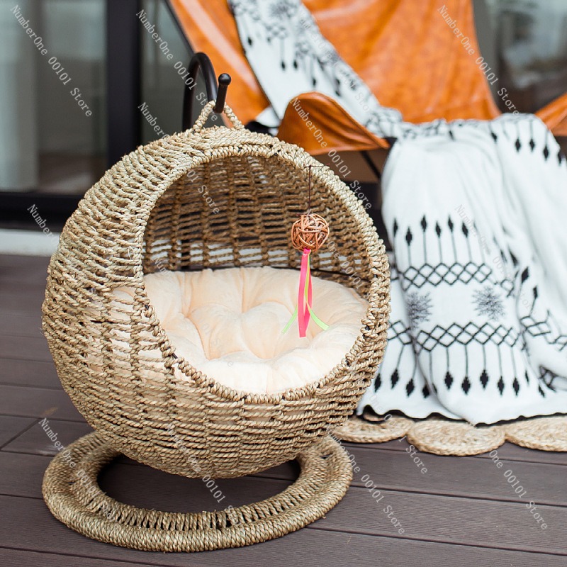 Rattan Cat Hanging Basket Bed  - огляд і ціна Pet Beds