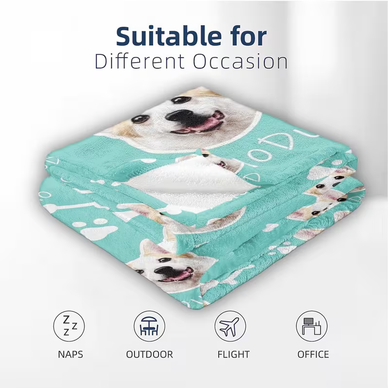 1PC Custom Dog Photo Blanket P - огляд і ціна Pet Beds