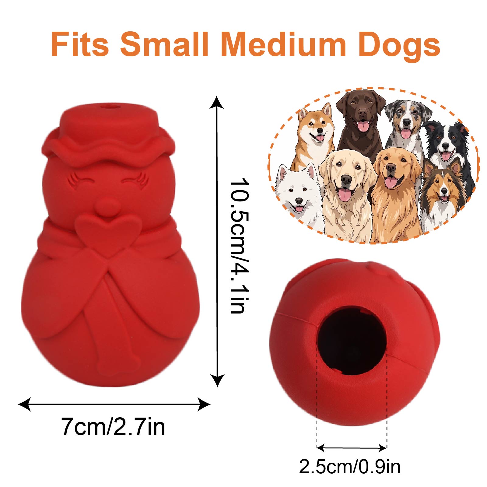 ：Snowman Dog Puzzle Toy, Treat - огляд і ціна Rubber Treat Dispensing Dog Toy