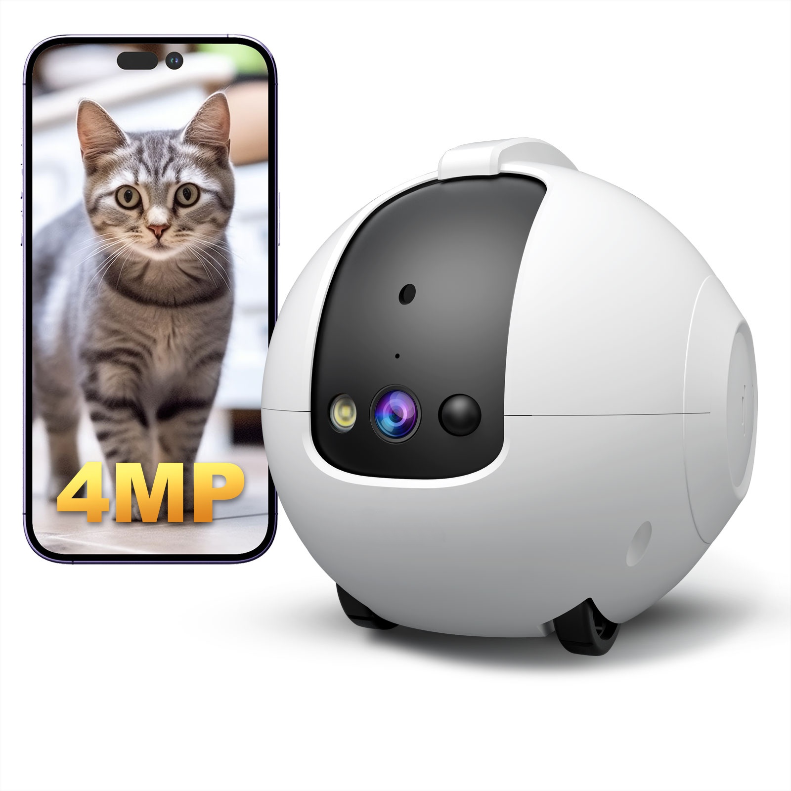 Pet Camera Robot 4MP Pet Compa - огляд і ціна Dog Toys