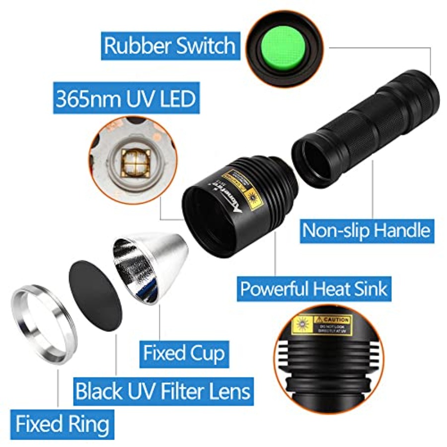 SV13 15W 365nm UV Flashlight R - огляд і ціна Pet Beds